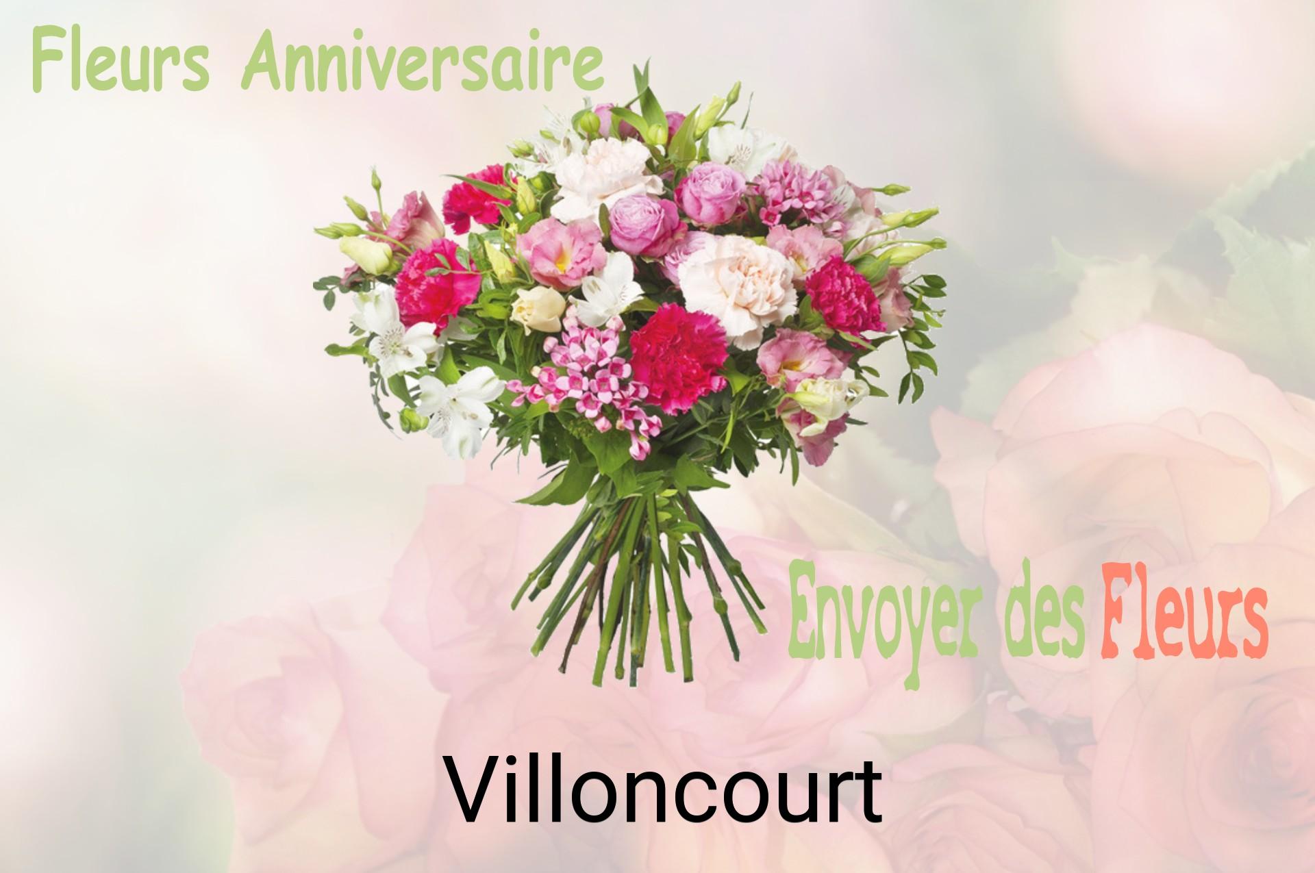 Bouquet de fleurs d’anniversaire livré à Villoncourt
