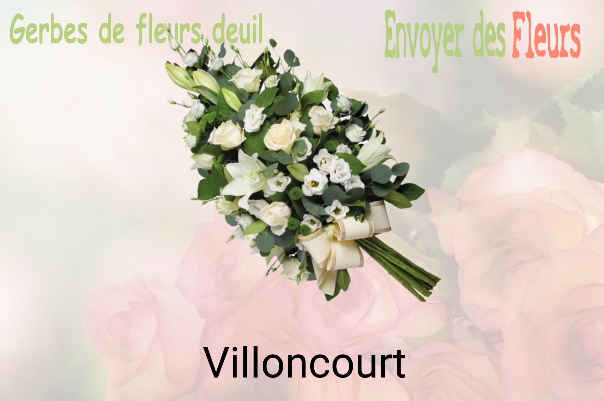 Gerbe de fleurs de deuil livrée à Villoncourt
